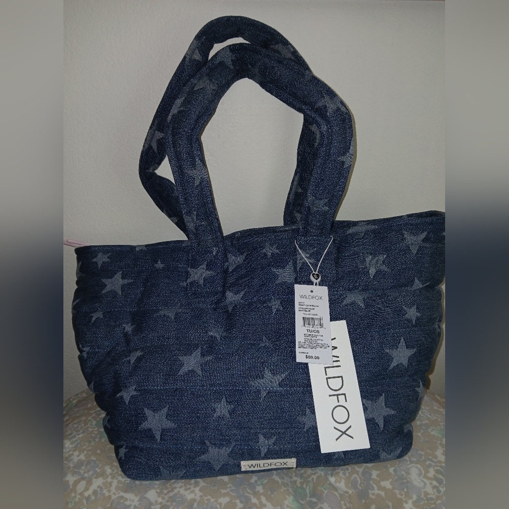 NWT Wild Fox L Puffer Tote / Shoulder Bag NWT